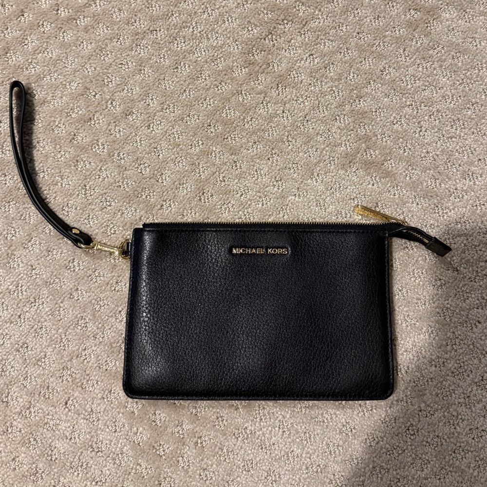 Michael Kors Black Leather Pouch